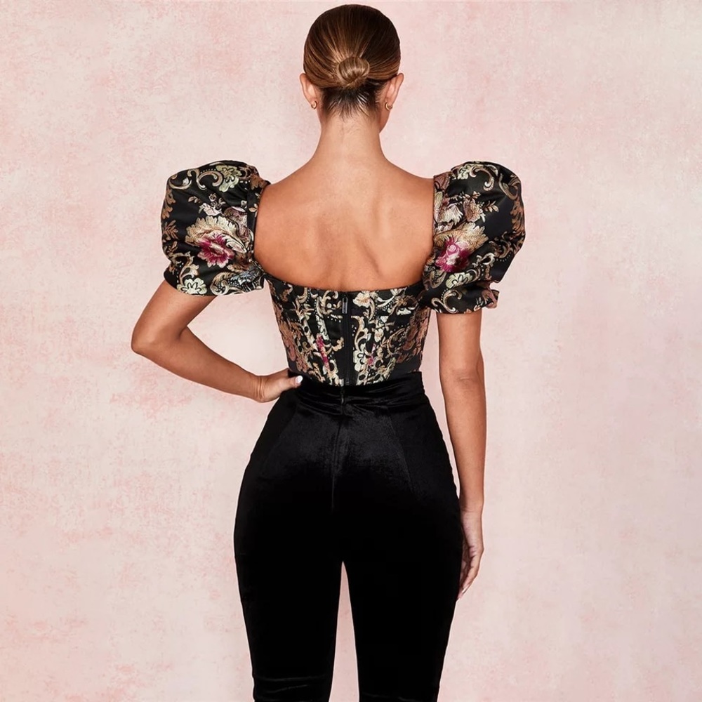 New Jacquard puff hand top - Picture 3 of 7